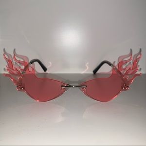 Fashion Small Flame Sunglasses - Pink